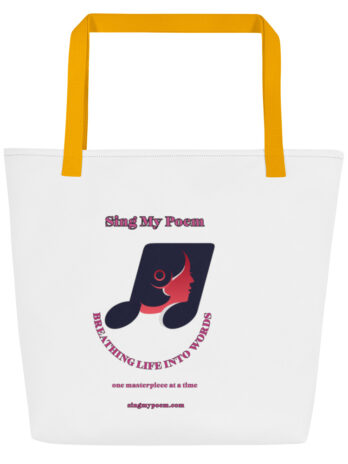 Sing My Poem All-Over Print Large Tote Bag