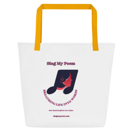 Sing My Poem All-Over Print Large Tote Bag