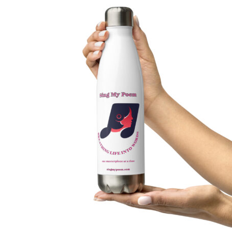 Sing My Poem Stainless steel water bottle - Image 4