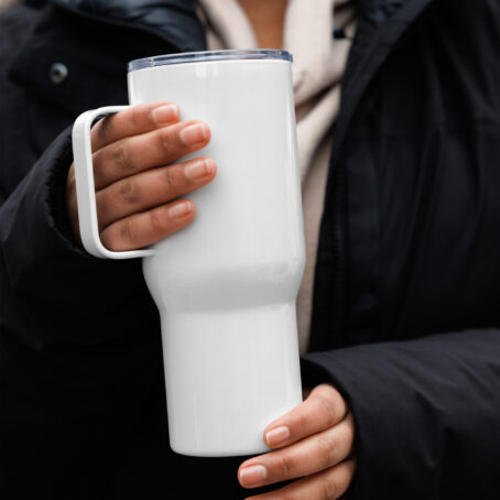 Sing My Poem Travel mug with a handle - Image 2