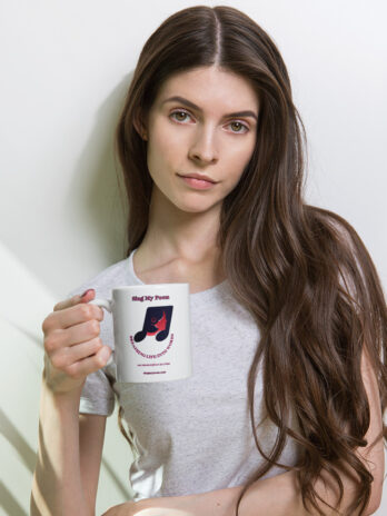 Sing My Poem White glossy mug