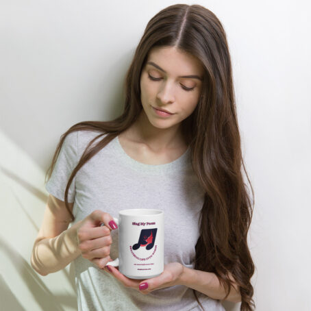 Sing My Poem White glossy mug - Image 3