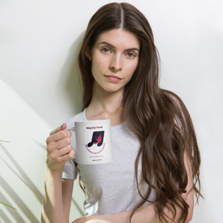 Sing My Poem White glossy mug